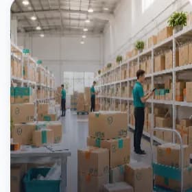 ชั้นวางพัสดุในคลัง FastBuy ที่รับฝากของฟรีนาน 30 วัน